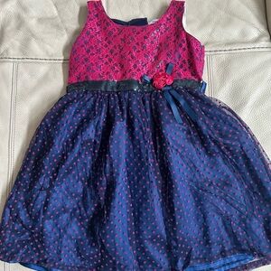 Girls Multi Color Kids Dress, Size 6